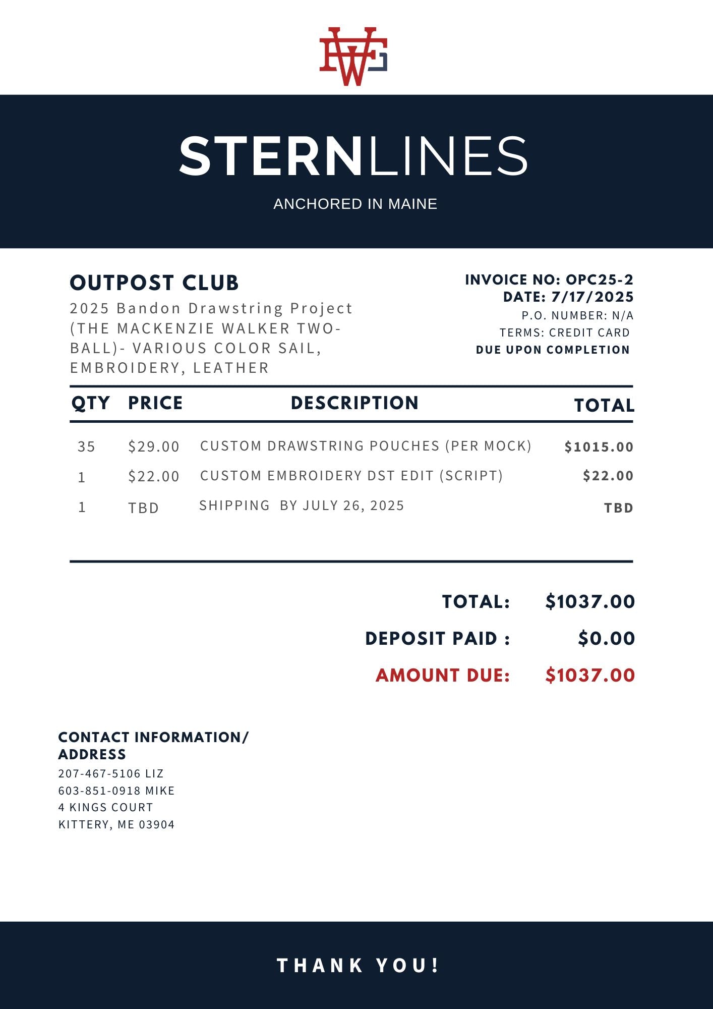 Outpost Club  |  The MacKenzie Walker Two-Ball (Drawstring)